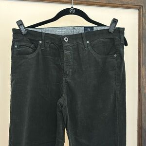 New! AG The Stevie Ankle Olive Corduroy